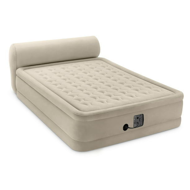 Intex Comfort Plush High Rise Dura-Beam Air Bed Mattress w/ Built-In Pump Queen